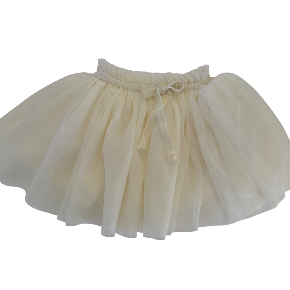 Jamie Kay Toddler Girls Cream Tulle Tutu Skirt Cotton Lined Size 3Y